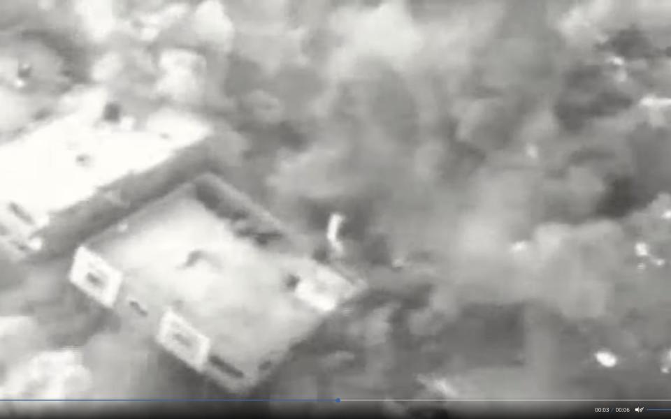 IDF video footage shows a massive explosion at a barracks-like structure