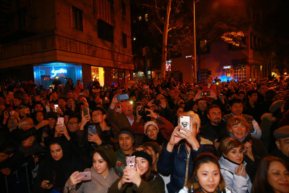 <p>People take photos with their phones during the 44th annual Village Halloween Parade in New York City on Oct. 31, 2017. (Photo: Gordon Donovan/Yahoo News) </p>