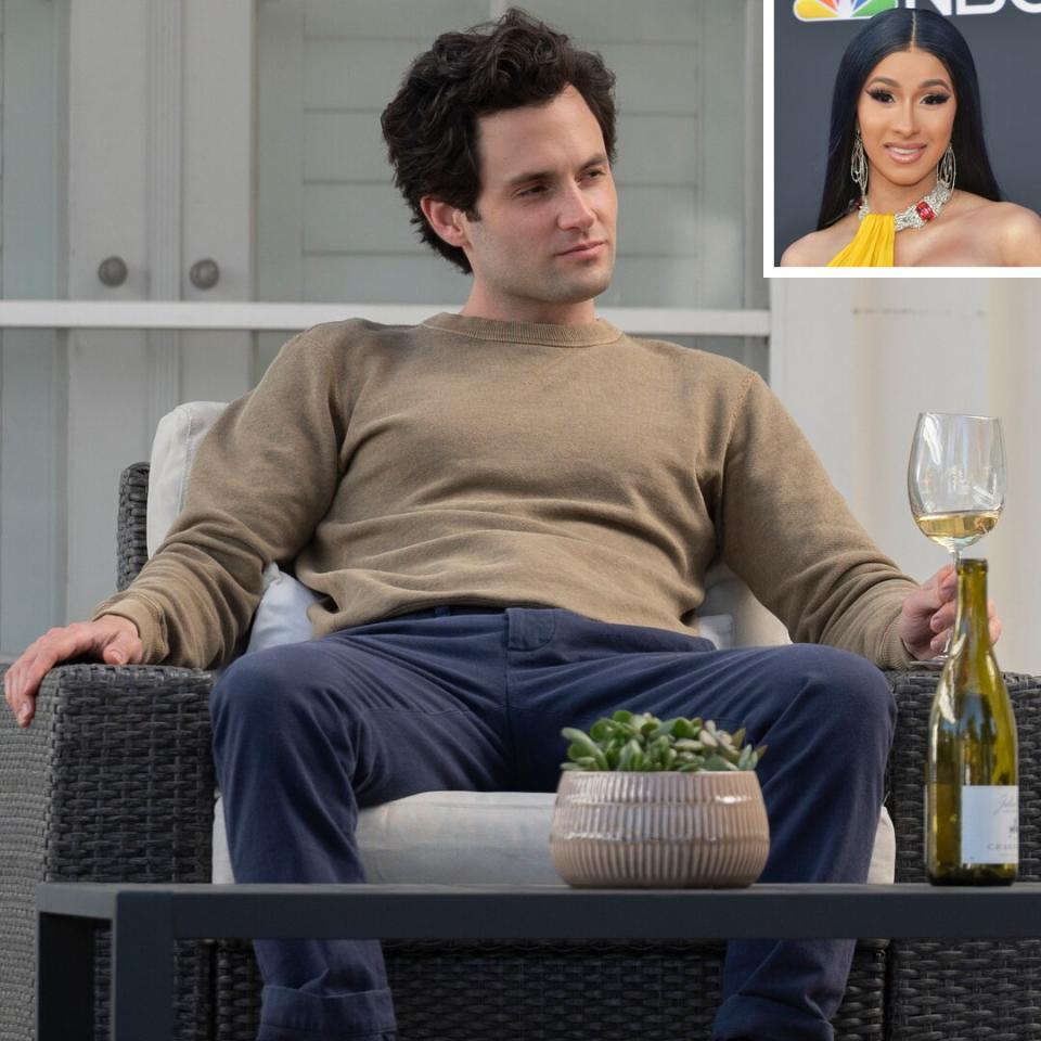 Penn Badgley and Cardi B