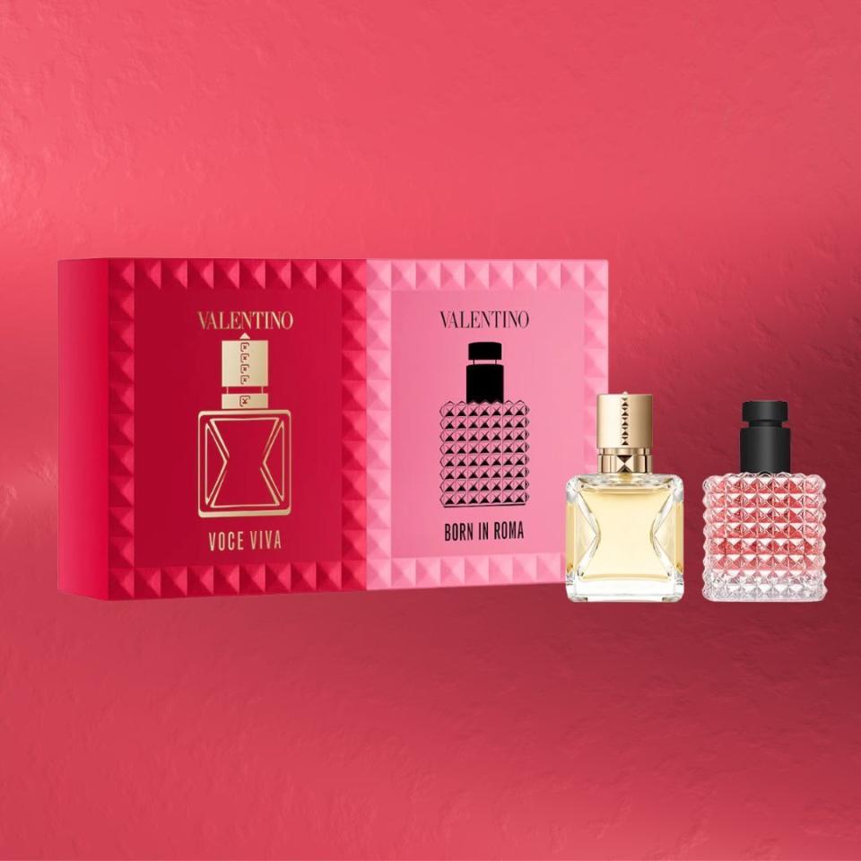Two of Valentino's iconic fragrances come in deluxe mini sizes so you can sample the sultry vanilla and jasmine scent of Born in Roma and the feminine floral notes of Voce Viva.You can buy the Valentino perfume sampler set from Sephora for $35.