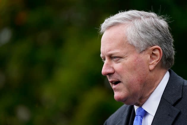 Former White House chief of staff Mark Meadows speaks with reporters outside the White House, Oct. 26, 2020, in Washington. A judge has ordered former White House chief of staff Mark Meadows to travel to Atlanta to testify before a special grand jury that’s investigating whether then-President Donald Trump and his allies illegally tried to influence the state’s 2020 election. (Photo: Patrick Semansky via Associated Press)