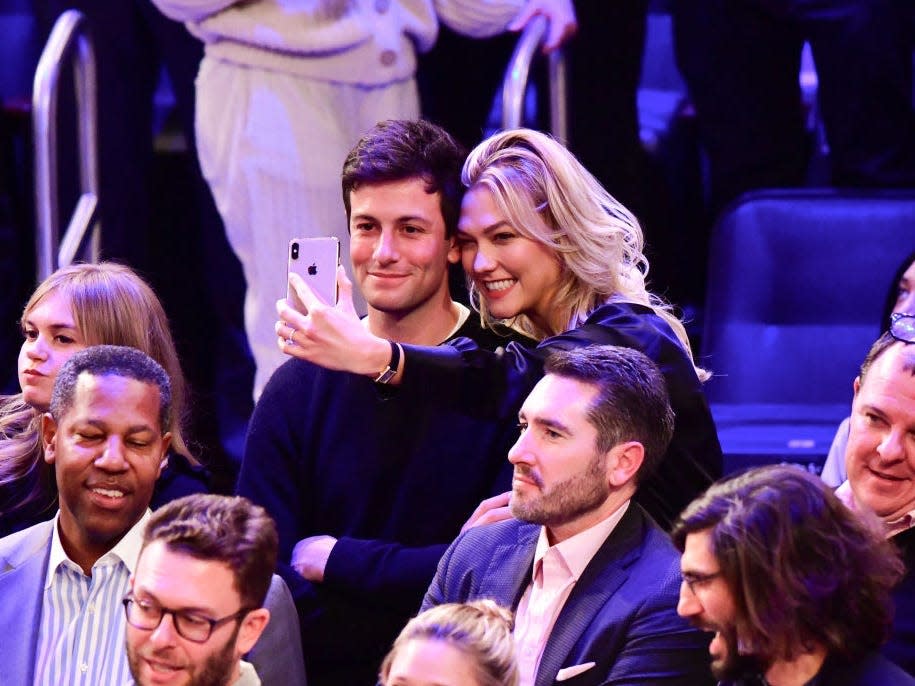 Karlie Kloss takes a selfie with Joshua Kushner
