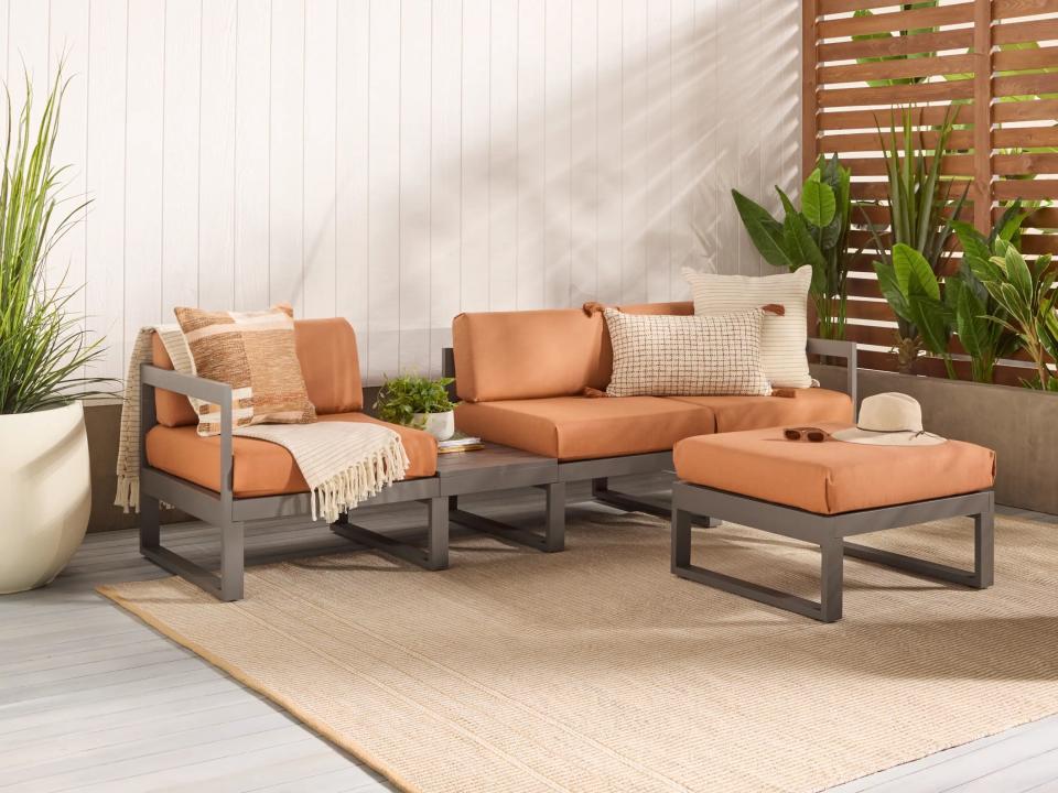 <p><a href="https://go.redirectingat.com?id=74968X1596630&url=https%3A%2F%2Fwww.cozey.com%2Fproduct%2Fseating%2Fmistral%2Fmistral-terracotta-7-seater-with-2-corner-arms-mistral-armless-frame-sandstone-cushion-block-with-2-end-table-with-ottoman&sref=https%3A%2F%2Fwww.housebeautiful.com%2Fshopping%2Ffurniture%2Fg44214266%2Fbest-outdoor-sectionals%2F" rel="nofollow noopener" target="_blank" data-ylk="slk:Shop Now;elm:context_link;itc:0;sec:content-canvas" class="link ">Shop Now</a></p><p>Mistral Collection</p><p>cozey.com</p><p>$5205.00</p>