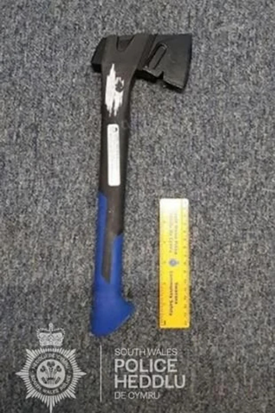 Axe used in attack (South Wales Police)