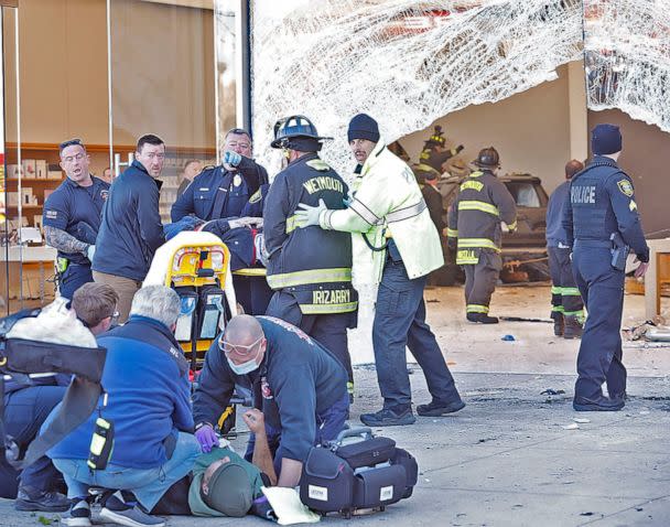 PHOTO: An SUV crashed into the Apple store in Hingham, Mass., Nov. 21, 2022. (The Patriot Ledger/USA Today Network)