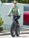 <p>Robin Wright takes a bike ride on Tuesday around L.A.</p>