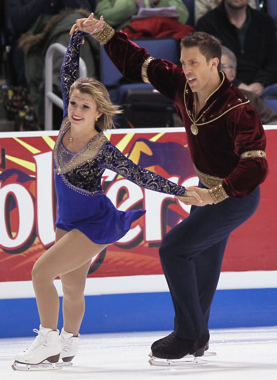 ONTARIO, CA - OCTOBER 23: Kirsten Moore-Towers and Dylan Moscovitch of Canada perform in Pairs Free Skating during Hilton HHonors Skate America at Citizens Business Bank Arena on October 23, 2011 in Ontario, California. (Photo by Stephen Dunn/Getty Images)