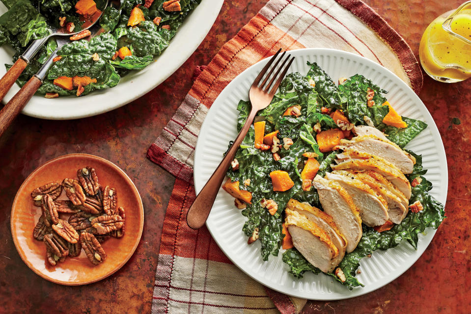 Kale and Sweet Potato Salad with Chicken