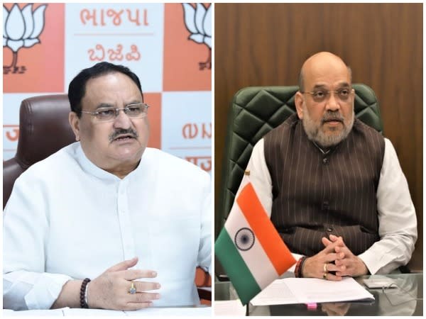 BJP chief JP Nadda, Union Home Minister Amit Shah (Photo/ANI)