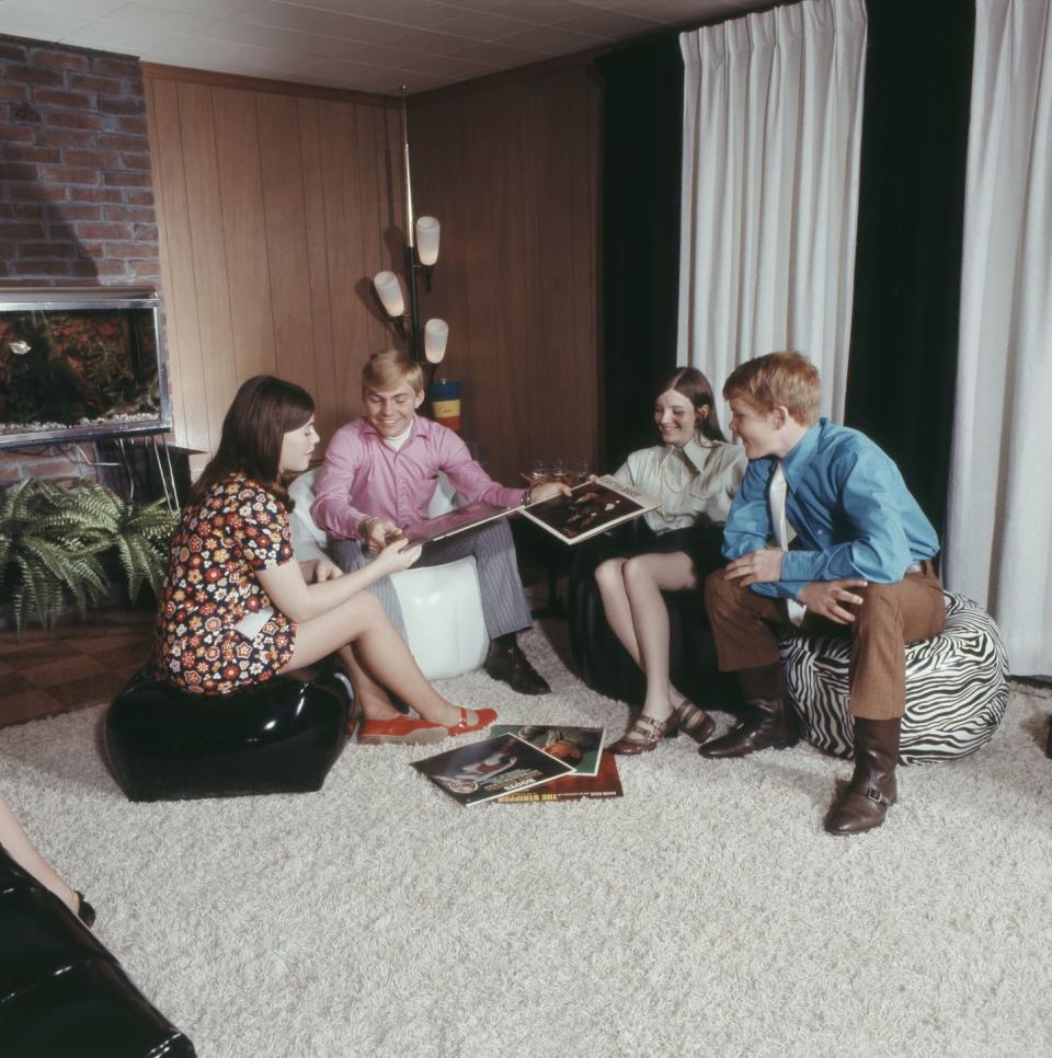 <p>No home in the '70s would have been complete without a few bean bag chairs thrown around the basement. Sure they were comfy, but how did anyone ever get out of them?</p>