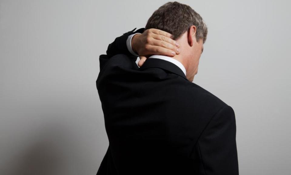 A model poses for a photo to illustrate anxiety.