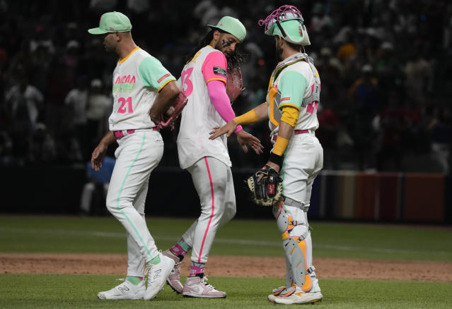 Two homers and a place in Cooperstown! The jersey worn by the Padres' Manny  Machado during tonight's slugfest in Mexico City will soon be…