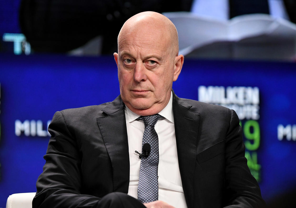 BEVERLY HILLS, CA - APRIL 29:  Dirk Van de Put, Chairman and CEO, Mondel•z International, participates in a panel discussion during the annual Milken Institute Global Conference at The Beverly Hilton Hotel on April 29, 2019 in Beverly Hills, California.  (Photo by Michael Kovac/Getty Images)