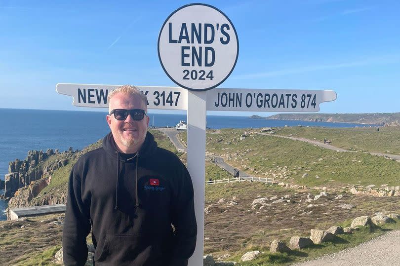 Paul Lindsay at Land's End in England