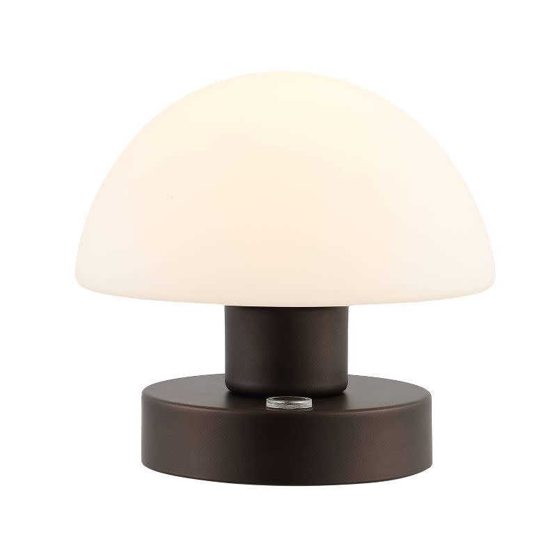 5.75" Zoe Modern Minimalist Iron Rechargeable Integrated Led Table Lamp Oil Rubbed Bronze/white - Jonathan Y