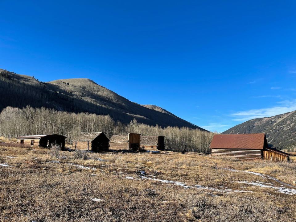 Abandoned buildings at the Ashcroft Ghost Town.