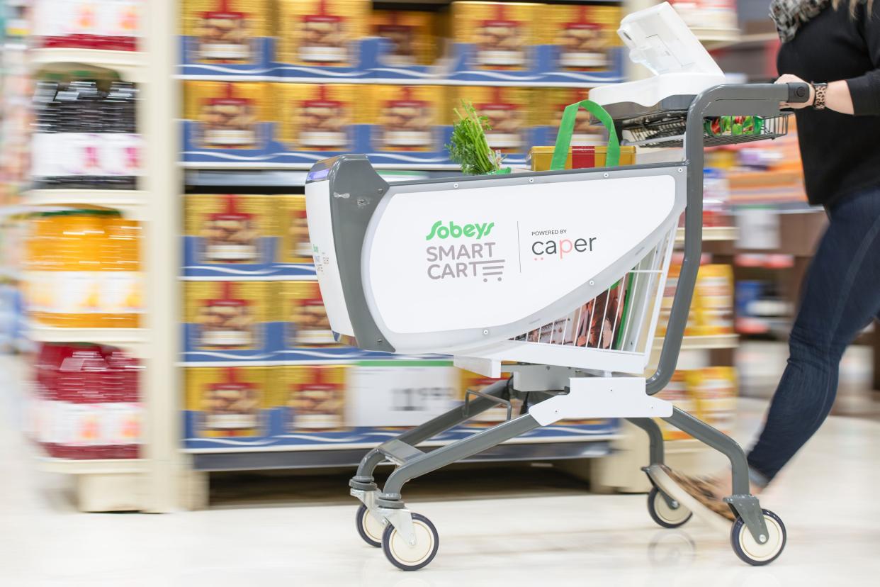 Sobeys is testing out a so-called Smart Cart at one of its locations in Oakville, Ont.(Sobeys)