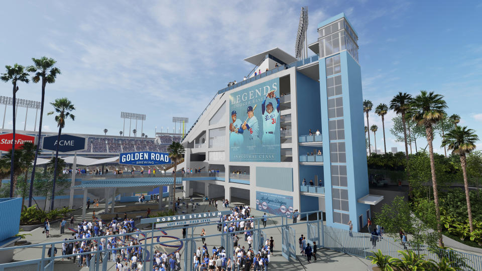 A rendering of Dodger Stadium's upcoming $100 million dollar face lift.