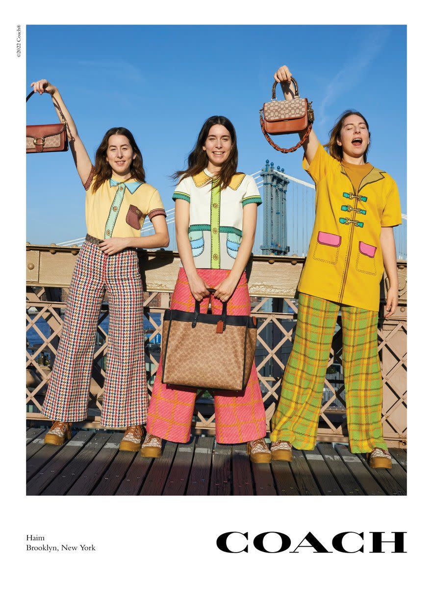 Coach introduces its Signature collection for Spring with a campaign featuring Danielle, Este and Alana Haim