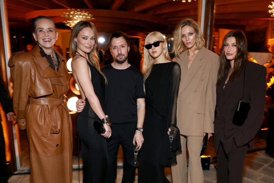 Sharon Stone, Olivia Wilde, Anthony Vaccarello, Rose, Anja Rubik and Hailey Beiber