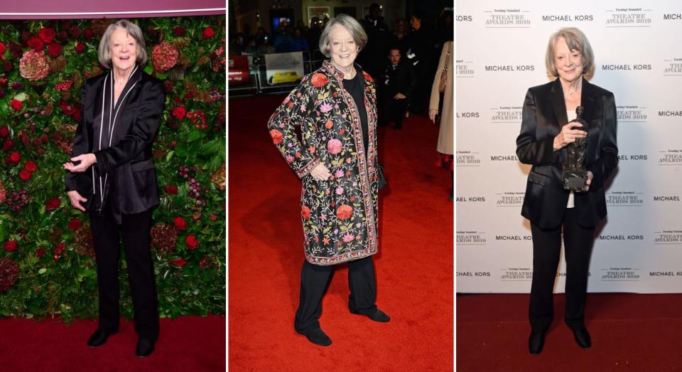 Dame Maggie Smith is flying the flag for the stylish British octogenarians. (Getty Images)