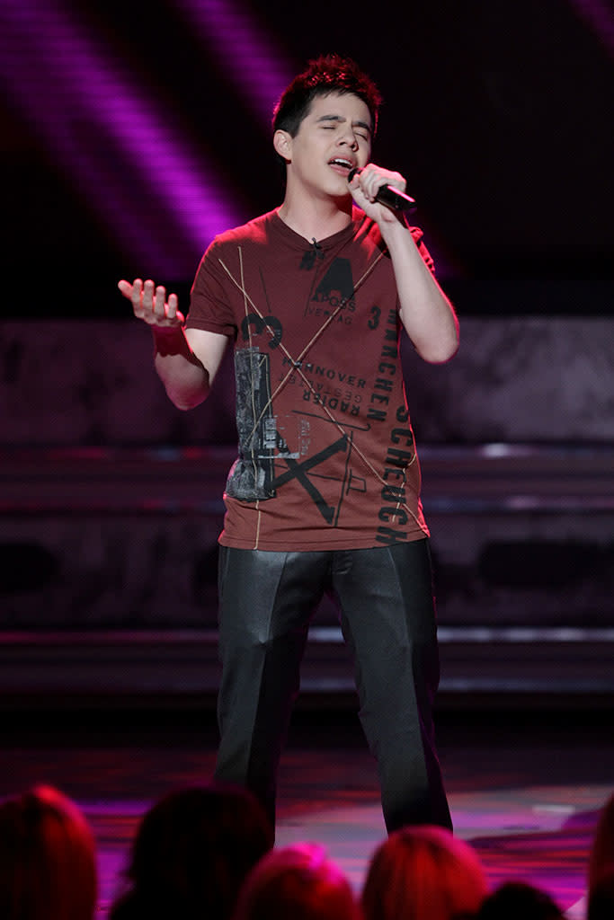 David Archuleta performs as one of the top 7 on the 7th season of American Idol.