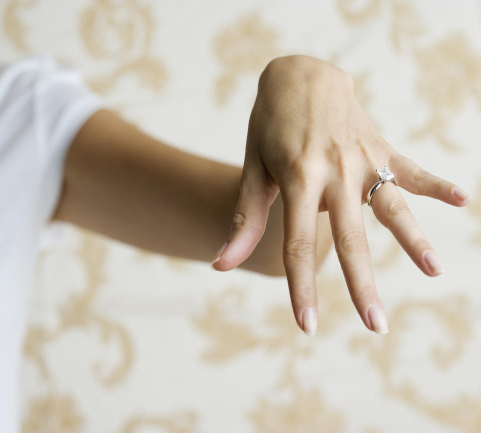 The bride-to-be was celebrating her engagement when her friend said the woman's fiancé should have given to charity rather than spend so much on a ring. Photo: Getty