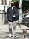 <p>Kelly Ripa takes her dog Chewy out for a walk in N.Y.C. on Sunday.</p>