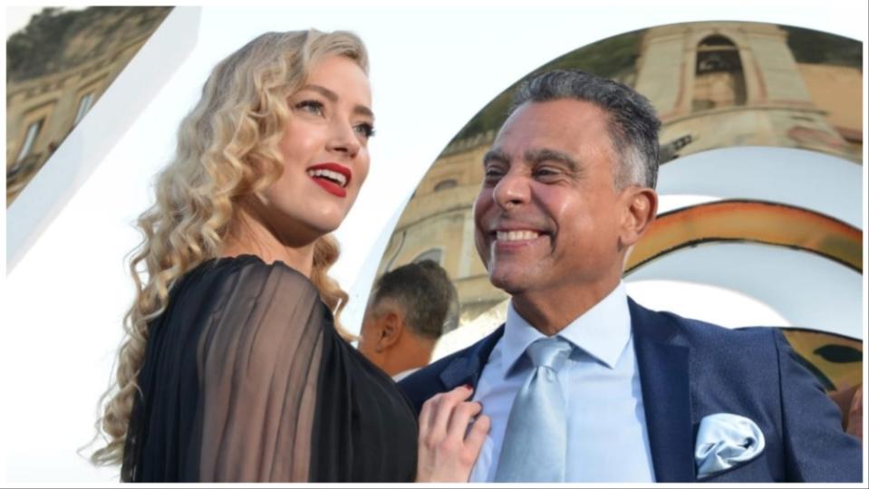 Amber Heard with Pascal Borno, producer