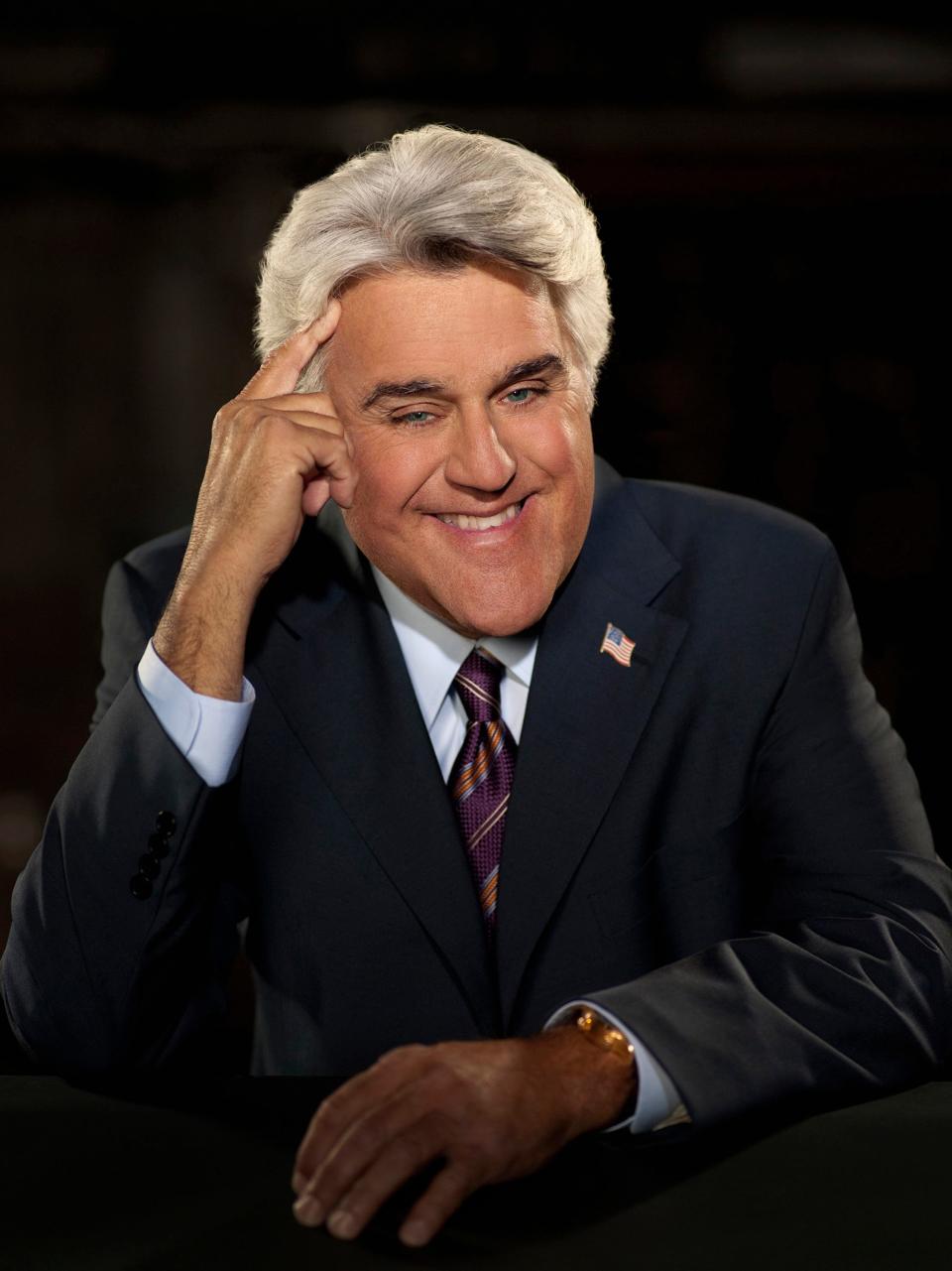 Stand-up comic Jay Leno, who recently won a Mark Twain Prize for wit, comes to Opening Nights on March 29, 2023.