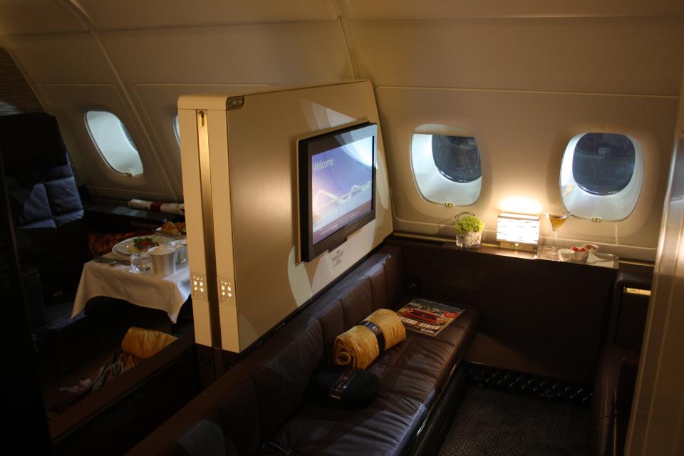 Inside the first class apartment on Etihad's A380.