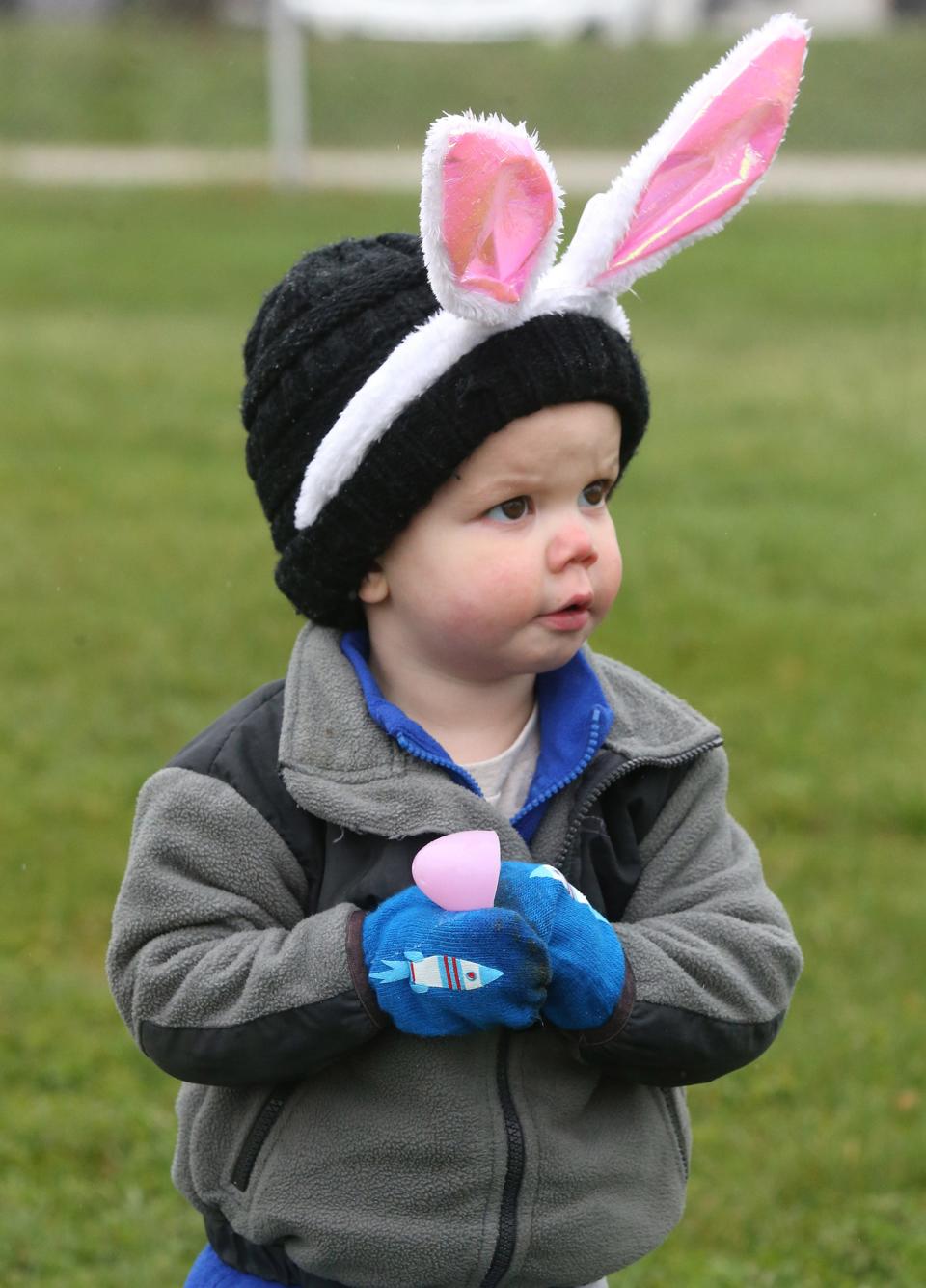 Eoin Green sported bunny ears last year during the North Canton Jaycees' annual Easter Egg Hunt in North Canton.