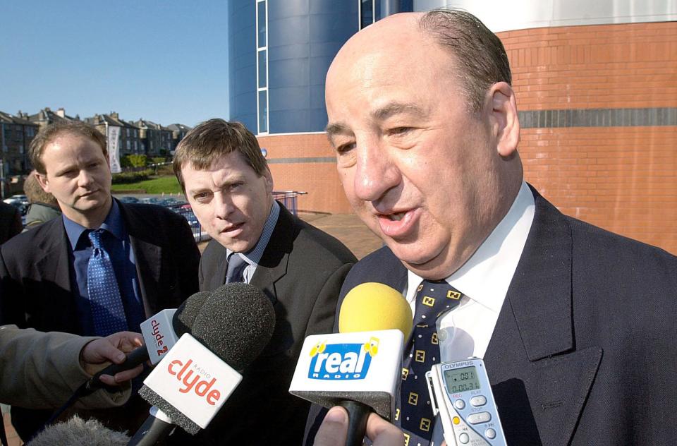 Rangers Vice-Chairman John McClelland (right) and Celtic Chief-Executive Iain McLeod arrive at Hampden Park, Glasgow, Scotland, for a meeting of the clubs in the Scottish Premier League to discuss a future TV sponsorship deal.   *  A stalemate has already occurred over the live TV coverage of games next term after Rangers and Celtic both rejected proposals for an SPL TV channel at a meeting.   (Photo by Ben Curtis - PA Images/PA Images via Getty Images)