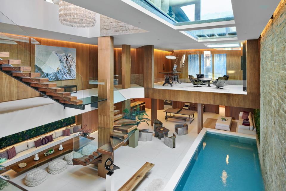 Indoor pool at 1001 Ute Avenue, Aspen, Colo., which sold for $76 million, making it the most expensive home sold at the mountain.