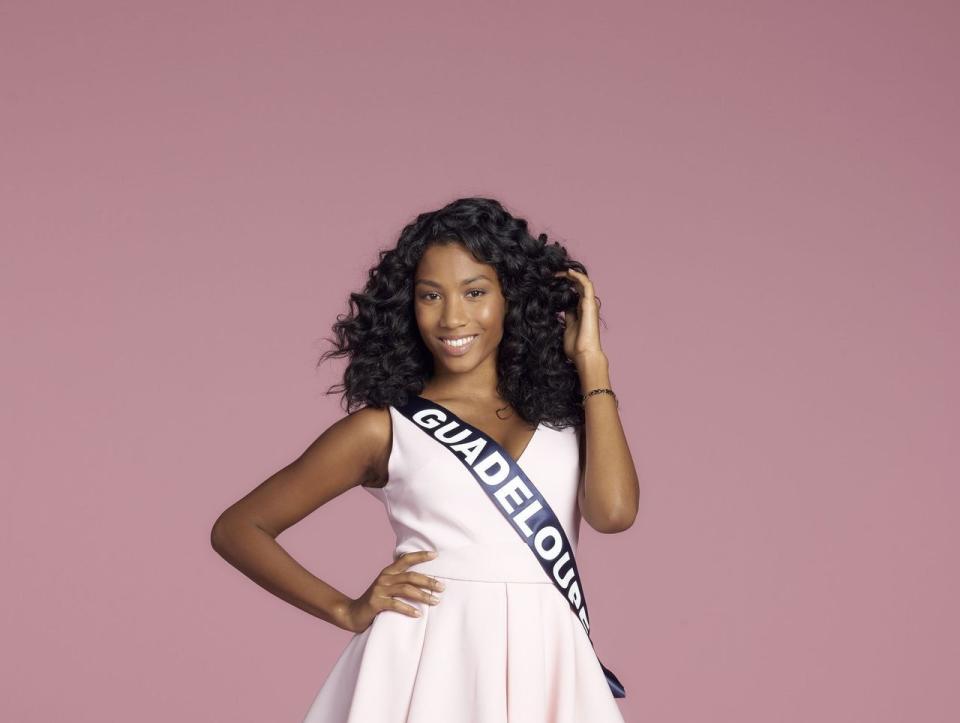 <p>Johane Matignon a été élue Miss Guadeloupe. Elle représentera son île au concours Miss France 2018.<br>Crédit photo : SIPA/TF1 </p>