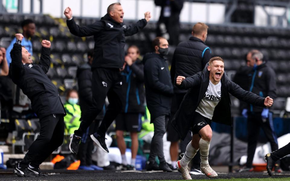 Derby survive after late Martyn Waghorn penalty keeps Wayne Rooney's men in the Championship - Alex Pantling /Getty Images