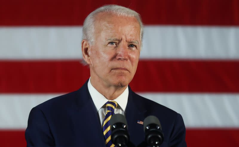 Democratic U.S. presidential candidate Biden speaks at campaign event in Darby, Pennsylvania