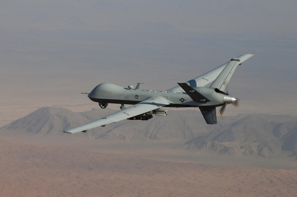 美軍「MQ-9死神」無人機。   圖：翻攝自美國空軍官網（資料照）