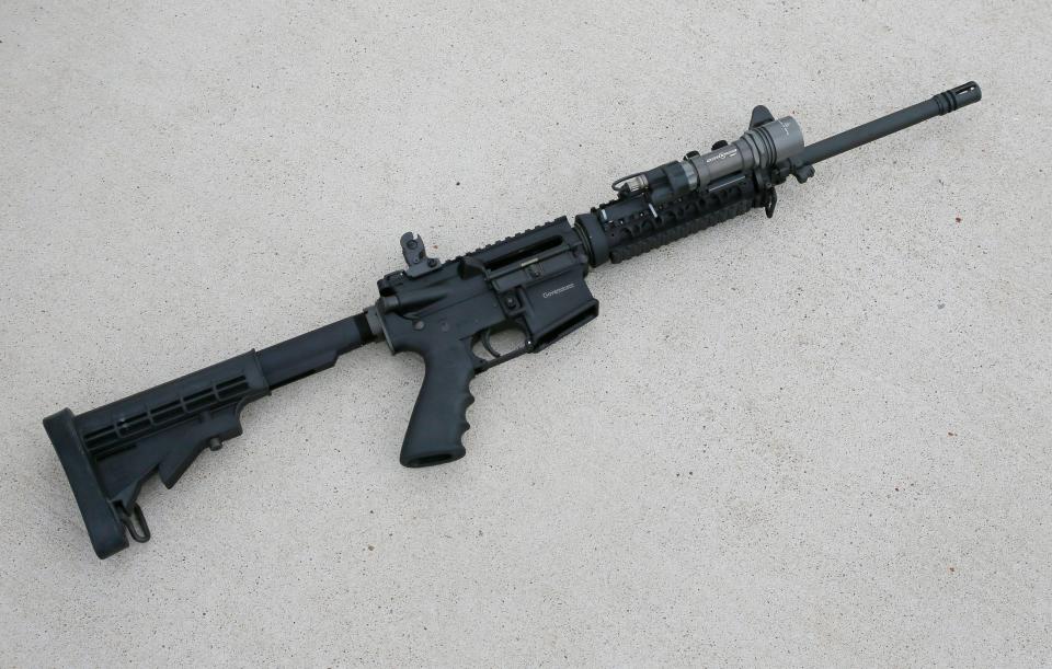 An AR-15 rifle.