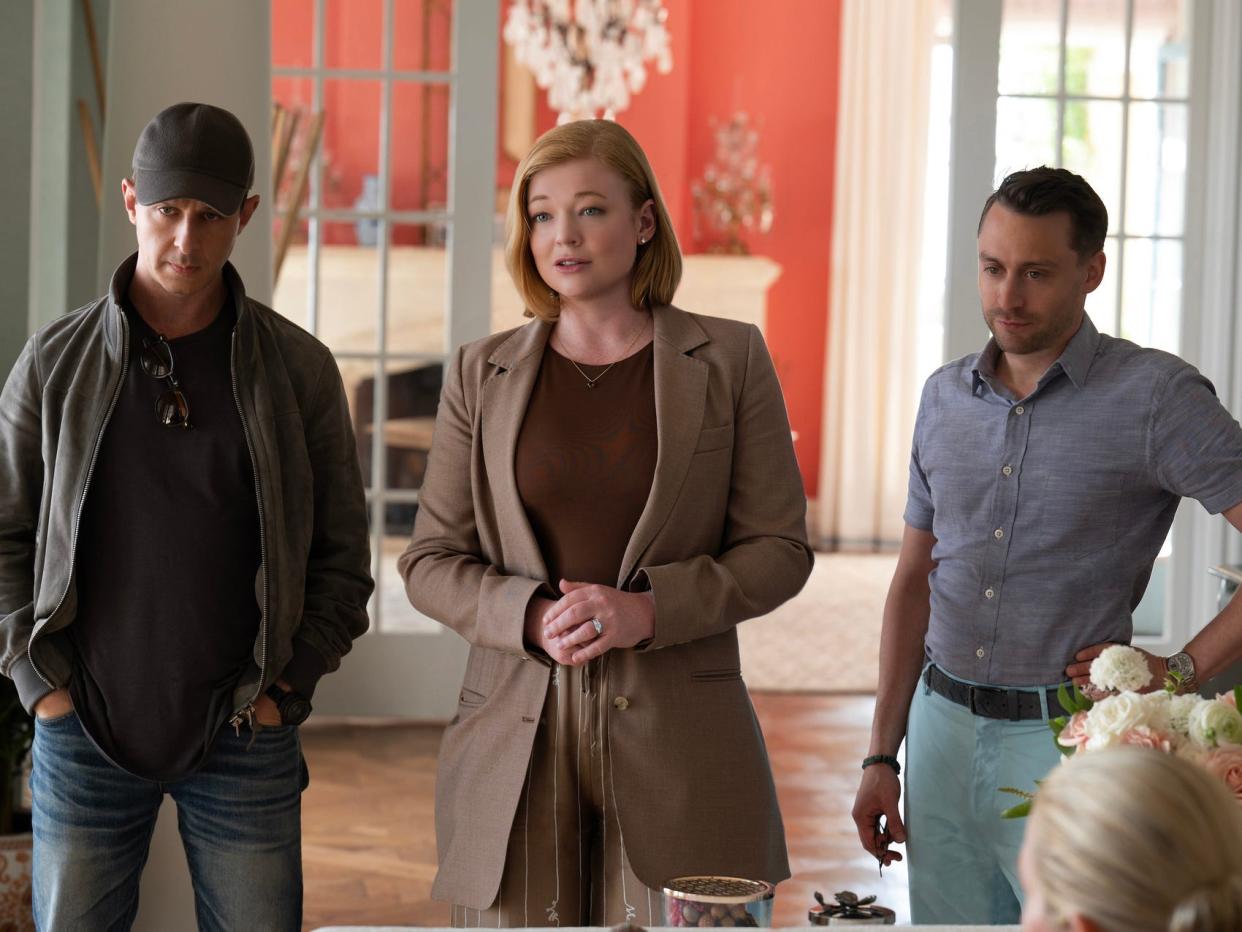 Jeremy Strong, Sarah Snook, and Kieran Culkin on season four of "Succession."