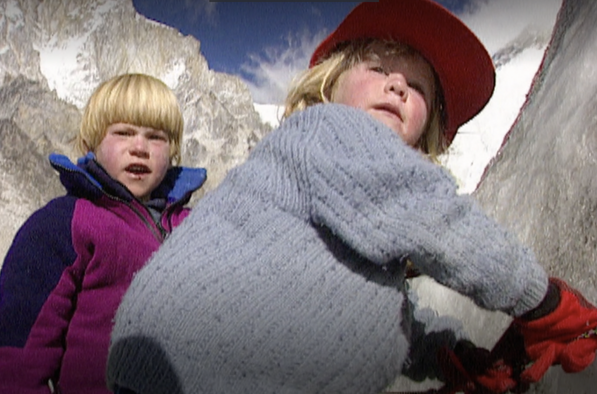 Tom Ballard with his sister Kate as a child.