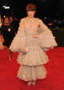 NEW YORK, NY - MAY 07: Florence Welch attends the "Schiaparelli And Prada: Impossible Conversations" Costume Institute Gala at the Metropolitan Museum of Art on May 7, 2012 in New York City. (Photo by Larry Busacca/Getty Images)