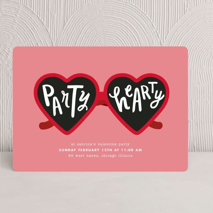 <p><a href="https://go.redirectingat.com?id=74968X1596630&url=https%3A%2F%2Fwww.minted.com%2Fproduct%2Fholiday-party-invitations%2FMIN-MQQ-HPA%2Fparty-hearty&sref=https%3A%2F%2F" rel="nofollow noopener" target="_blank" data-ylk="slk:Shop Now;elm:context_link;itc:0;sec:content-canvas" class="link ">Shop Now</a></p><p>Party Hearty</p><p>minted.com</p><p>$44.00</p>