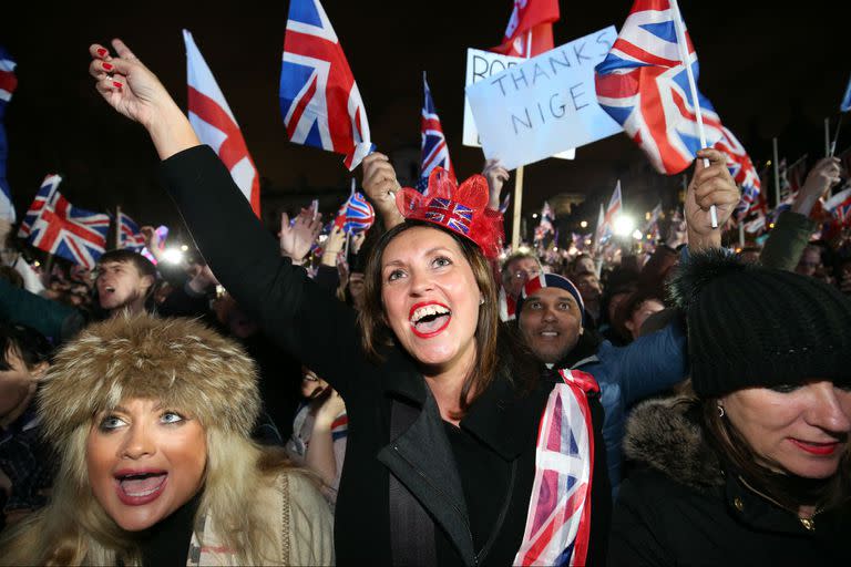 Los festejos por el Brexit en Londres