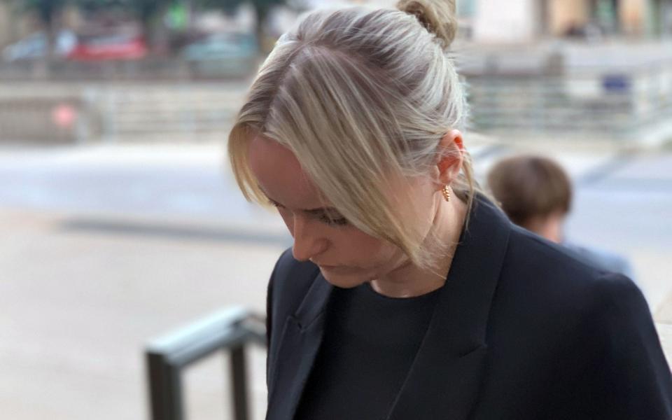 Chantelle Lewis, one of the British teachers, arriving at Palais de Justice, Tulle, central France - Josh Payne/PA