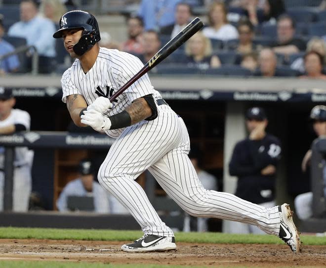 Yankees rookie Gleyber Torres can’t stop hitting home runs. Not that he’d want to. (AP)