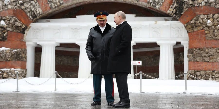 Sergey Shoigu and Vladimir Putin
