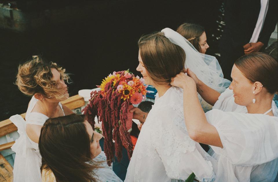 During Fashion Week, the city’s coolest couple wed among model and designer friends.