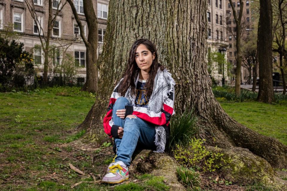 Palestinian student Maryam Alwan, one of the four students represented in a suit against Columbia University, says she has been doxxed. The Washington Post via Getty Images