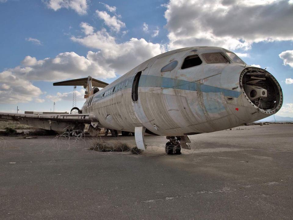 An image of the abandoned Nicosia International Airport in Cyprus.